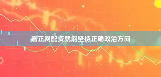 嘉正网配资就能坚持正确政治方向