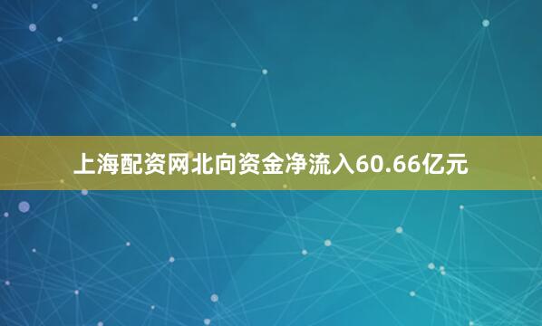 上海配资网北向资金净流入60.66亿元